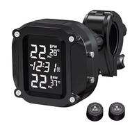 QIUYMGFG Monitor de presión de neumáticos TPMS para Motocicletas, Sistema inalámbrico de monitoreo Sensor de Temperatura de neumáticos, Sistema de Alarma(M5 Charge)