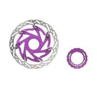 QIUYMGFG Rotor de Freno de Disco de Bicicleta 140mm 160mm rotores flotantes de Bicicleta Disco de enfriamiento rápido disipación de Calor MTB(Center Lock 140-Purp)