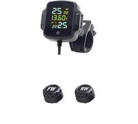 QIUYMGFG Sistema de monitoreo de presión de neumáticos para Motocicleta con TPMS y Salida USB. Sistema de Alarma de Temperatura de neumáticos.
