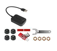 QIUYMGFG Sistema de monitoreo de presión de neumáticos TPMS de 5 V, Interno y Externo, para navegación, Radio de Coche, Pantalla y Alarma.(External Sensor)