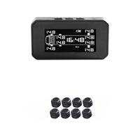 QIUYMGFG Sistema de monitoreo de presión de neumáticos TPMS para automóvil 6/8/10 sensores, Alarma de presión y Temperatura de neumáticos en Tiempo Real.(K23-8 Sensors)