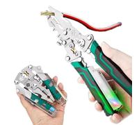 Qivine 12 en 1 Pelacables Electricista, Multifunciona Pela Cables de Electricidad con Comprobador de Tensión, Automático Pelador de Cables Electricos Profesional para Pelar y Cortar (B)