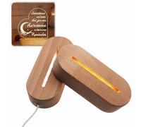 Qivine 2 Unidades Base LED para Vidrio Acrílico, 7 Colores de Bases para Lámparas con Interruptor USB, Soporte para Madera y Cristal de Resina, Joyas, Arte