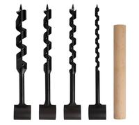 Qivine 5 Piezas Taladro Manual de Carpintería para Exteriores, Broca Manual Multiusos de Acero al Carbono, Fabricante de Agujeros de Mano para Aventuras al Aire Libre, Acampadas, Carpintería