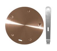 Qivine Adaptador Induccion Cafetera, Disco de Difusor Vitroceramica de Acero Inoxidable, Ergonómico Adaptador de Inducción con Mango Desmontable para Sartenes Vidrio, Ollas Cerámica (oro rosa 20cm)