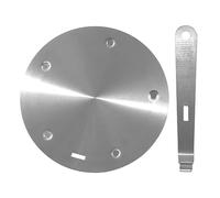 Qivine Adaptador Induccion Cafetera, Disco de Difusor Vitroceramica de Acero Inoxidable, Ergonómico Adaptador de Inducción con Mango Desmontable para Sartenes de Vidrio, Ollas de Cerámica (16cm)