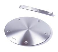 Qivine Adaptador Induccion Cafetera, Disco de Difusor Vitroceramica de Acero Inoxidable, Ergonómico Adaptador de Inducción con Mango Desmontable para Sartenes de Vidrio, Ollas de Cerámica (24cm)