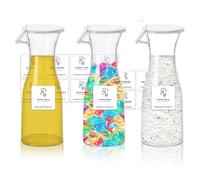 Qivine Dosificador Detergente Lavadora, 3 Piezas 1770ML Dispensador de Detergente Lavadora Liquido, Herméticamente Contenedor Caja de Almacenamiento para Sellado