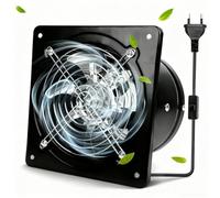 Qivine Extractor de Baño Silencioso de 145mm, 600m³/h Extractor Humos Cocina con Aleta de Retorno, Metálico de Ventilador de Exaustor Aire para Garaje, Sótano