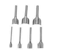 Qivine Huecos Semicirculares Perforador, 7 Piezas Perforadora Cuero Herramienta, Herramienta de Artesanía de Cuero en Forma de Curvada para Cuero, Manualidades, Cinturones, Carteras Holepunch