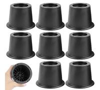 Qivine Juego de 8 Elevadores de Cama, Tacos Elevadores Cama, Elevadores Ajustables para Muebles de Cama, Aumente Altura en 5,8cm, Elevadores Resistentes para Sofá y Mesa, Soporta hasta 1300 Libras