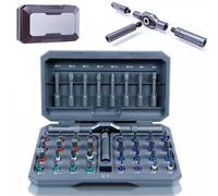 Qivine Juego Destornilladores Profesionales, Magnético Puntas Destornillador de Alto Rendimiento para Bricolaje, Mala Ferramentas Completa con Estuche Portátil para Laptop, Ordenador, Gafas (42en1)