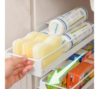Qivine Organizador Armario Cocina de Puertas, Adhesivo Cajas Organizadoras Baño Montada en Pared, Acero Carbono Organizadores de Armarios para Gabinete, Refrigerador