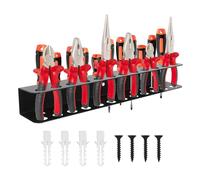 Qivine Organizador Herramientas Pared, Organizador de Destornilladores en Acero al Carbono, Estante para Destornilladores con Tornillos y Tubo Expansión, para Organizar el Taller, Cobertizo, Garaje