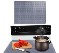 Qivine Protector Vitroceramica, Reutilizables Cubre Vitrocerámica Protector Placa Induccion Cocina 70x50cm, Cubre Encimera Tapa Vitroceramica para Encimera Cocina (Gris)