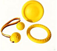 QIVRQZVUQ Juguete frisbee natural y duradero para perros: pelota de rebote ultra con superficie antideslizante, colores brillantes para alta visibilidad, diseño flotante para mayor seguridad, juguetes