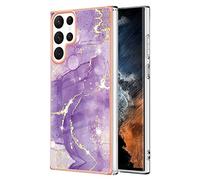 QIWEIQING Carcasa para Samsung A56 Funda, Glitter Funda para Samsung Galaxy A56, Silicona Dura Bumper Purpurina Teléfono Brillar Caso Mármol Funda Compatible con Samsung Galaxy A56.Purple YBD