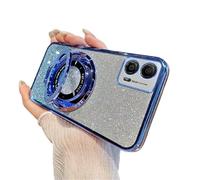 QIWEIQING Compatible con mag-Safe Funda para Motorola Moto G13 Carga Inalámbrica Case Protección Grado Militar A Prueba de Golpes Resistente a Arañazos Carcasas para Motorola G13 / G23. Blue DS