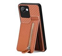 QIWEIQING Compatible con OPPO Reno 8 5G Funda, Cuero PU Funda con Acollador Antideslizante Libro Carcasa Amor Case Cierre Magnético Ranuras para OPPO Reno 8 5G Funda.Marrón SDK
