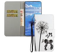 QIWEIQING Compatible con para Redmi 13C Funda, Flip Diseño de Magnético Billetera Suave PU Cuero Anti-arañazo Caso para Redmi 13C, Dandelion XC5