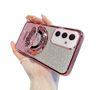 QIWEIQING Funda Compatible con Samsung Galaxy A32 4G con Anillo de Soporte, Parte Trasera Transparente Anti-Arañazos Antigolpes Antideslizante Protección Carcasa para Galaxy A32 4G. Pink DS