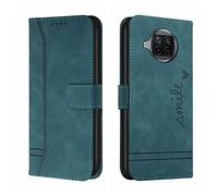 QIWEIQING Funda Compatible con Xiaomi Mi 10T Lite, Funda Libro Protectora con Carcasa de TPU, Soporte Plegable, Ranura para Tarjeta, Funda de Cuero PU para Xiaomi Mi 10T Lite Green HX