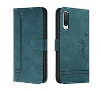 QIWEIQING Funda Compatible con Xiaomi Mi A3, Funda Libro Protectora con Carcasa de TPU, Soporte Plegable, Ranura para Tarjeta, Funda de Cuero PU para Xiaomi Mi A3 / Mi CC9e Green HX