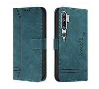 QIWEIQING Funda Compatible con Xiaomi Mi Note 10 4G, Funda Libro Protectora con Carcasa de TPU, Soporte Plegable, Ranura para Tarjeta, Funda de Cuero PU para Xiaomi Mi Note 10 4G Green HX