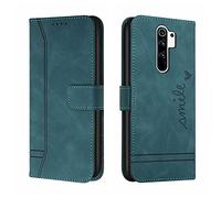 QIWEIQING Funda Compatible con Xiaomi Redmi 9, Funda Libro Protectora con Carcasa de TPU, Soporte Plegable, Ranura para Tarjeta, Funda de Cuero PU para Xiaomi Redmi 9 Green HX