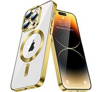 QIWEIQING Funda Magnética para iPhone 12 Pro, Compatible con MagSafe, Protección Grado Militar A Prueba de Golpes Resistente a Arañazos Transparente Funda iPhone 12 Pro 6.1". Golden YIX