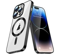 QIWEIQING Funda Magnética para iPhone 12 Pro MAX Compatible con MagSafe, Transparente Resistente a Arañazos Antigolpes Protección Grado Militar Carcasa iPhone 12 Pro MAX 6.7". Black YIX