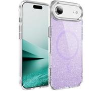 QIWEIQING Funda Magnética para iPhone 17 Air, Antigolpes Fina Robusta TPU PC Anti-Amarilleo Carcasa Compatible con MagSafe, Diseño Translúcido Mate Cover para iPhone Air / 17 Air 6.5". Lila JY