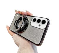 QIWEIQING Funda Magnética para Samsung Galaxy S25, Glitter Funda Compatible con Magnética, A Prueba de Golpes, Resistente a Arañazos de Golpes Case para Samsung Galaxy S25. Black DS