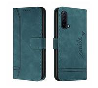 QIWEIQING Funda para OnePlus Nord CE 5G, Funda Libro OnePlus Nord CE 5G New Edition, Funda Móvil OnePlus Nord CE 5G Magnético Carcasa para OnePlus Nord CE 5G Funda con Tapa Green HX