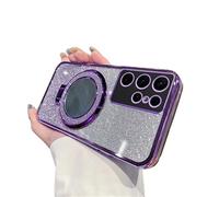 QIWEIQING Funda para Samsung Galaxy S25 Ultra Compatible con Magnética, Glitter Brillante Carcasa TPU Suave Silicona Patrón Carcasa para Mujeres jóvenes Carcasa para Galaxy S25 Ultra. Purple DSZ