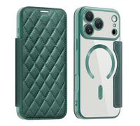 QIWEIQING Magnética Funda para iPhone 17 Pro MAX con Cuerda Compatible con MagSafe Antigolpes Silicona Carcasa Case de Cadena Cover con Bloqueo RFID Funda para iPhone 17 Pro MAX .Verde XFC