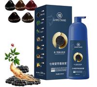 Qiweitang Hair Dye Shampoo, Qiweitang Hair Dye Shampoo Black Brown for Women Men (Red, 1)