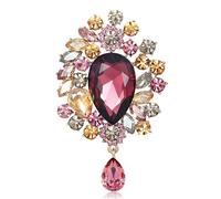 Qiwenr Broche de Señoras, Broche de Cristal, Broches de Diamantes de Imitación, Adecuado Para que las Niñas Decoren Suéteres, Abrigos, Bufanda, Borsa, Vestido, Para Fiestas, Regalos Bien Pensados