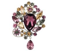 Qiwenr Broche de Señoras, Broche de Cristal, Broches de Diamantes de Imitación, Adecuado Para que las Niñas Decoren Suéteres, Abrigos, Bufanda, Borsa, Vestido, Para Fiestas, Regalos Bien Pensados