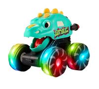 Qiwieod Camiones De Dinosaurios - Figura de Coche Interactivo con Luz,Vehículo De Dinosaurio con Control por Presión Y Luz,para Niños Niñas Cumpleaños Navidad Fiestas Día del Niño Año