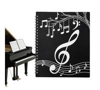 Qiwieod Carpeta para partituras - 40 fundas para guardar - Ofrece espacio para 80 páginas encuadernación en espiral, carpeta de partituras de piano, para curriculum vitae, dinero, álbumes de recortes