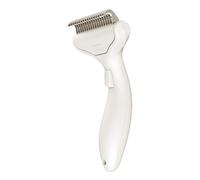 Qiwieod Cepillo para gatos para pelo suelto - Peine autolimpiante de acero inoxidable | Peine para la pérdida de cabello y depilación, para viajes, interiores, limpieza de detalles, baño diario