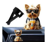 Qiwieod Clip de ventilación Perfume de aire - Difusor de aroma acrílico 2D - Lindo perro difusor para coche mujeres viaje de verano viaje vacaciones van viajeros