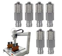 Qiwieod Conector Luer | 6 Unidades Adaptador de Prolongación Luer Lock,Accesorio De Metal De Precisión Con Rosca Antifugas Para Laboratorio Taller Hogar Automotriz Agrícola