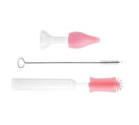 Qiwieod Estuche De Cepillo Limpiador De Biberones Eléctrico,Kit De Viaje Limpiador para Biberones - Juego De Herramientas con Cabezal Reemplazable para Limpieza De Vasos Tazas Viajes Hogar