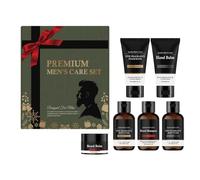 Qiwieod Kit Gel Ducha Para Hombres,Limpieza Hidratación Suministros De Cuidado De La Salud - Kit Navideño Cuidado Piel Hombres,Para Sensible Rutina Diaria Día Noche Invierno Playa Gimnasio Oficinas