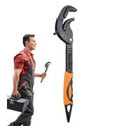 Qiwieod Llave Para Tuberías | Palanca Con Mango Antideslizante Seguro | con Llave de Tuerca de Cola Puntiaguda,para Tuercas Tornillos Hogar Cocina Garaje Reparación de Coches Trabajo Motocicleta