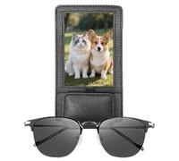 Qiwieod Soporte para fotos de coche, 2 en 1, almacenamiento de imágenes y gafas para el interior del coche, clip de fotos para desplazamientos, viajes diarios, viajes por carretera, todoterrenos