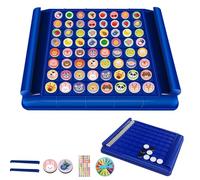Qiwieod Tablero de ajedrez invertido | Juego de 64 piezas para dos jugadores con pensamiento lógico, juego de mesa de ajedrez de estrategia, para niños, niñas, familia, guardería, escuela, hogar