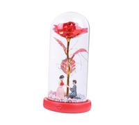 QIXCXAZ Lámpara de noche LED con forma de rosa y música, un bonito regalo para mujeres, para celebrar el amor, la novia, el cumpleaños, el aniversario, el, Rojo, 10.5 x 21.5 cm